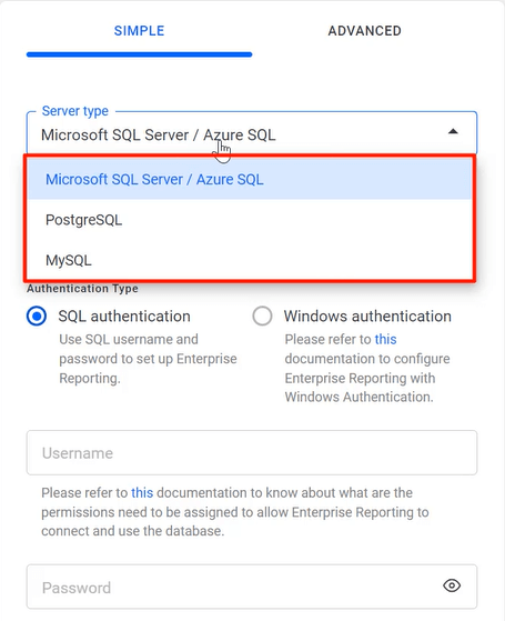 Existing databases for storing reports