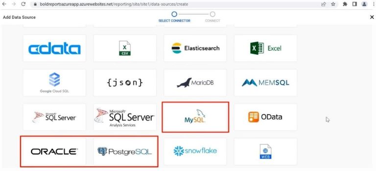 Data Connector page