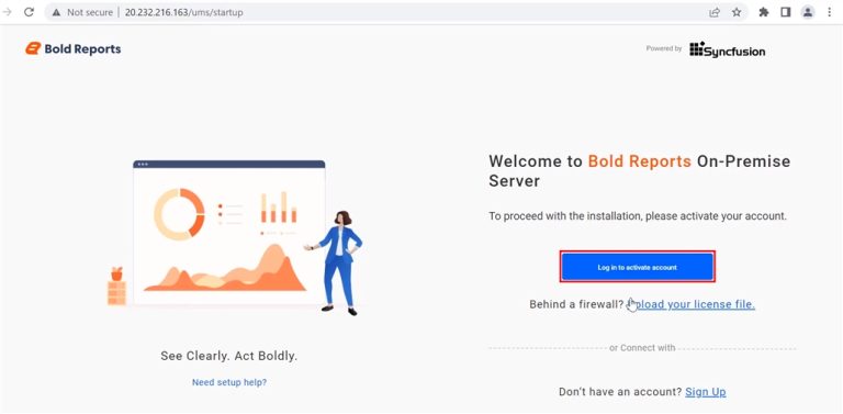 Clicking Log in to Activate Account |Reporting Tools