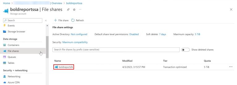 Storage Account |Reporting Tool