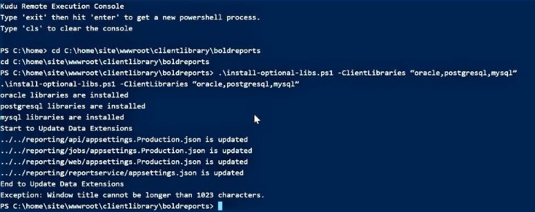 The results of a PowerShell script.