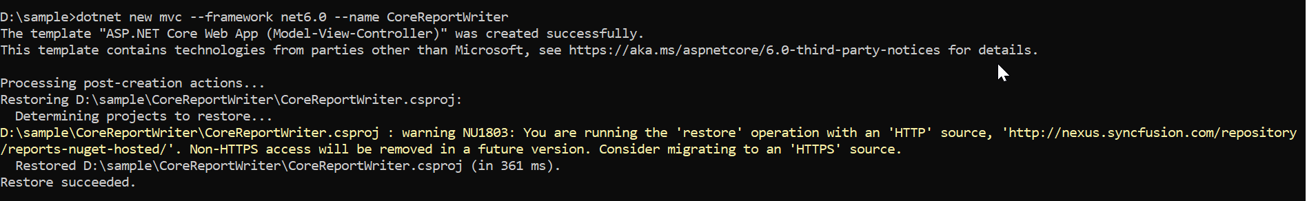 Create a new .NET 6 project.