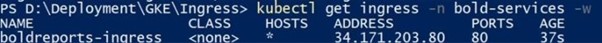 Applying Bold Reports Ingress