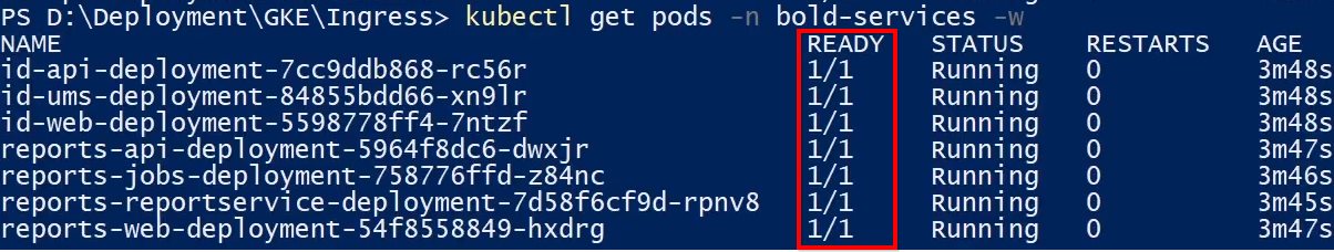 Pod status