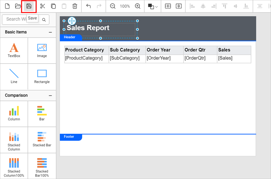 Save report to local path