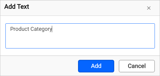 Table cells add text dialog