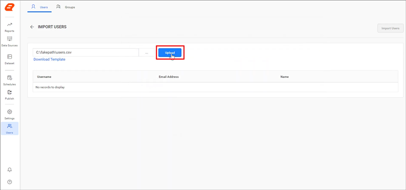 Upload a CSV File | Reporting Tools
