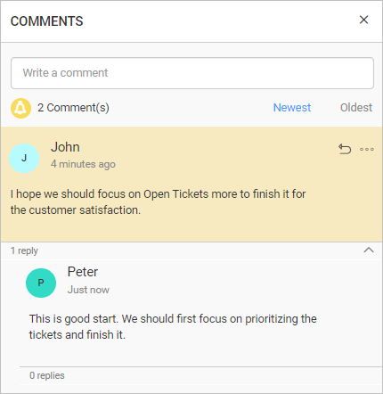 Show parent comment of a reply | Reporting Tools