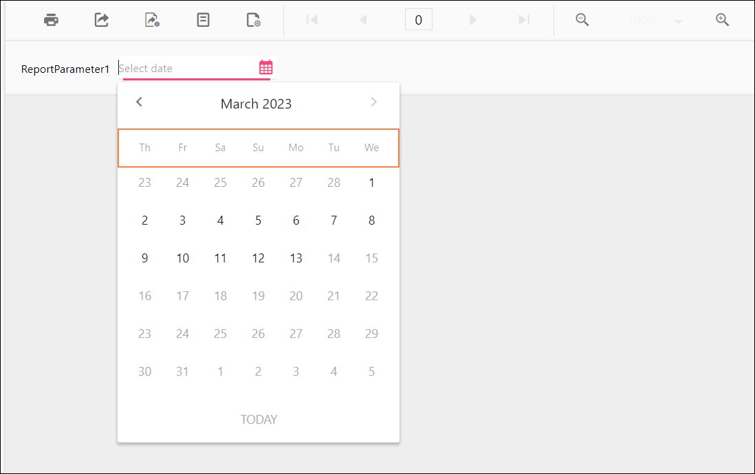 Customized Start Day of the Week in Date Picker.