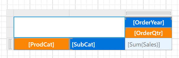 Formatting a matrix report in Report Designer