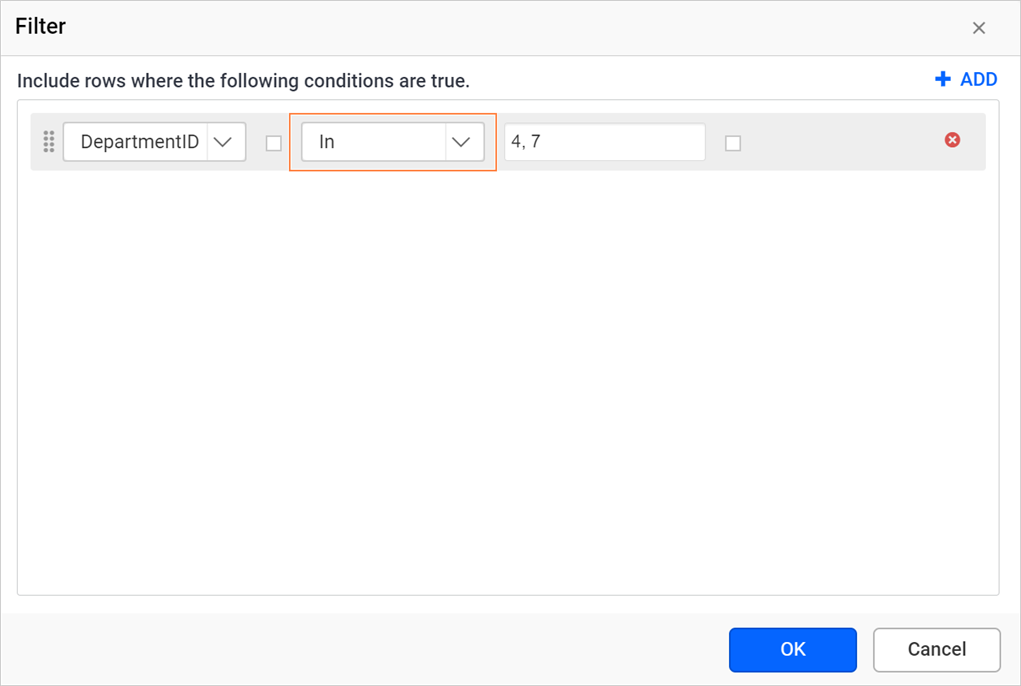 Multiple-value filtering with report filters | Bold Reports | Reporting Platform