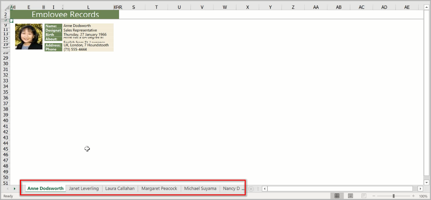 Custom Page Names in Worksheet
