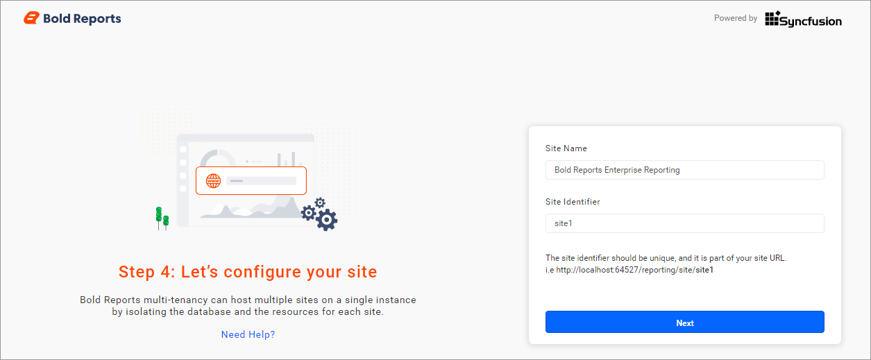 Customizing the Site Name in Cloud Report Server