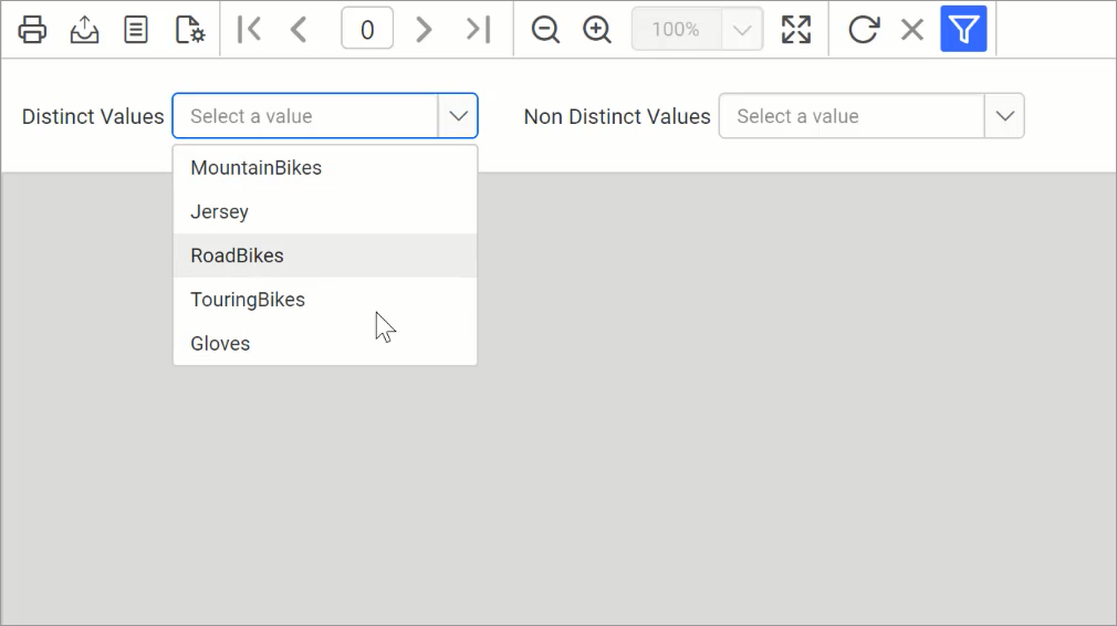 Displaying Unique Values in Parameter Drop-Down