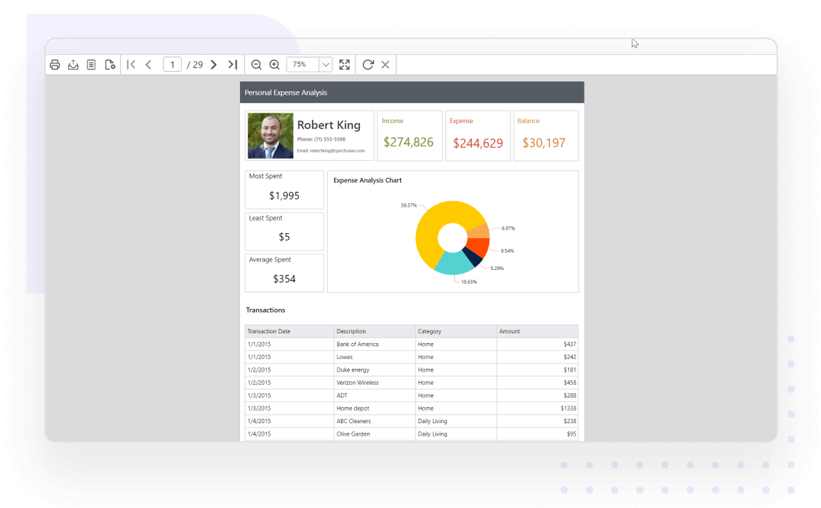 View RDL and RDLC reports using the React Report Designer.