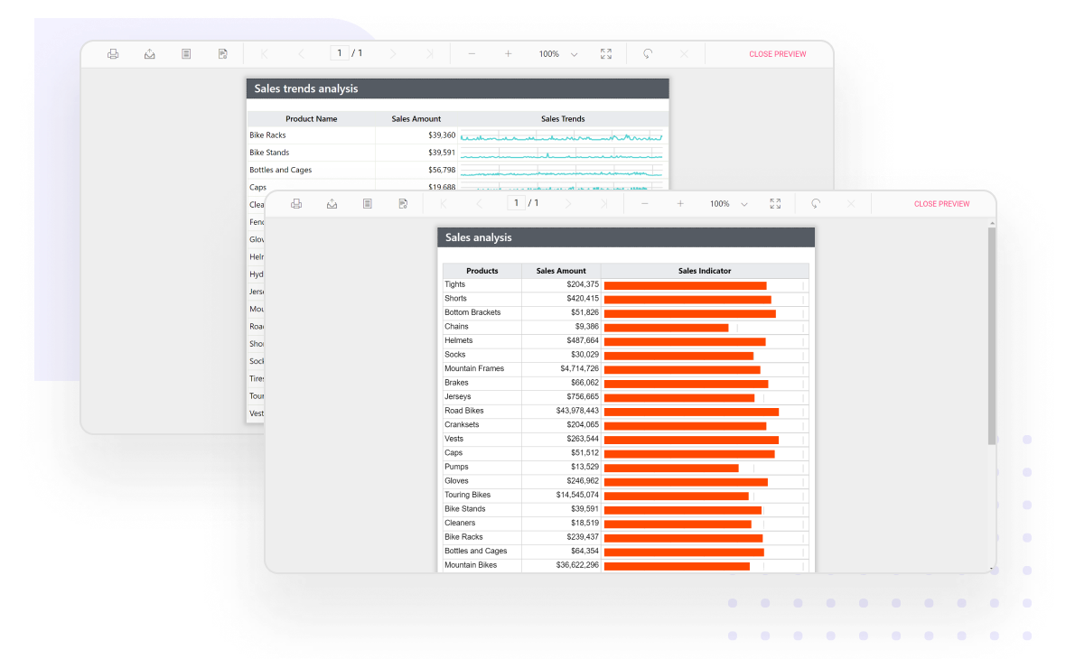 report datab bar access