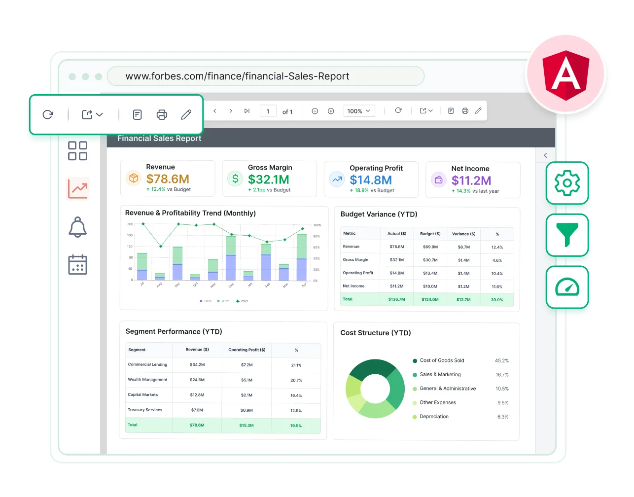 Angular Report Viewer