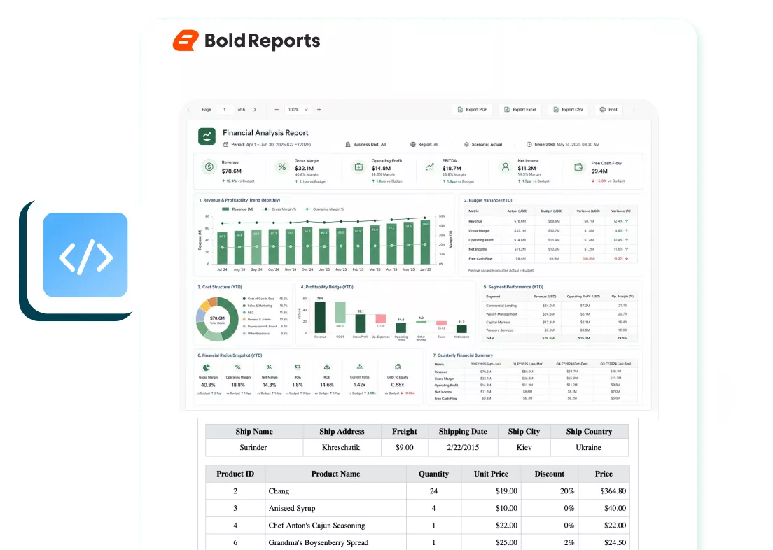 Go Live with Embedded Reporting in Minutes