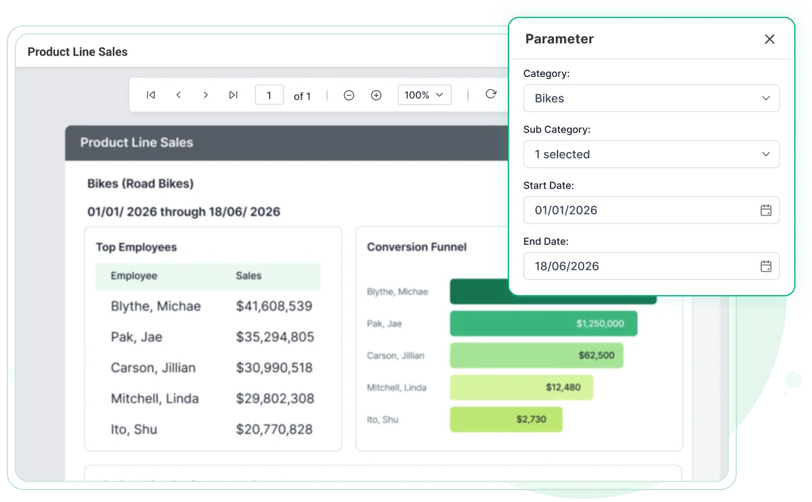 Dynamic HTML5/JavaScript Report Viewer Tool | Bold Reports