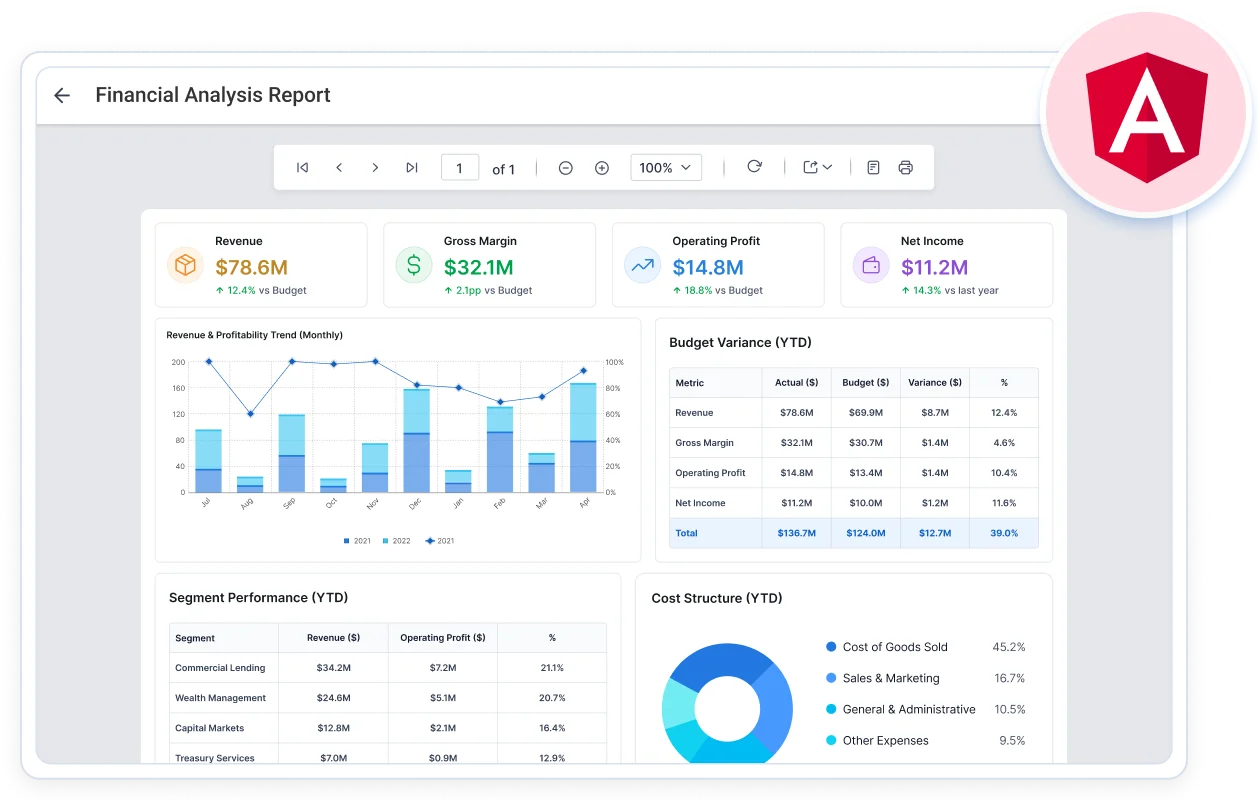 Angular Report Viewer