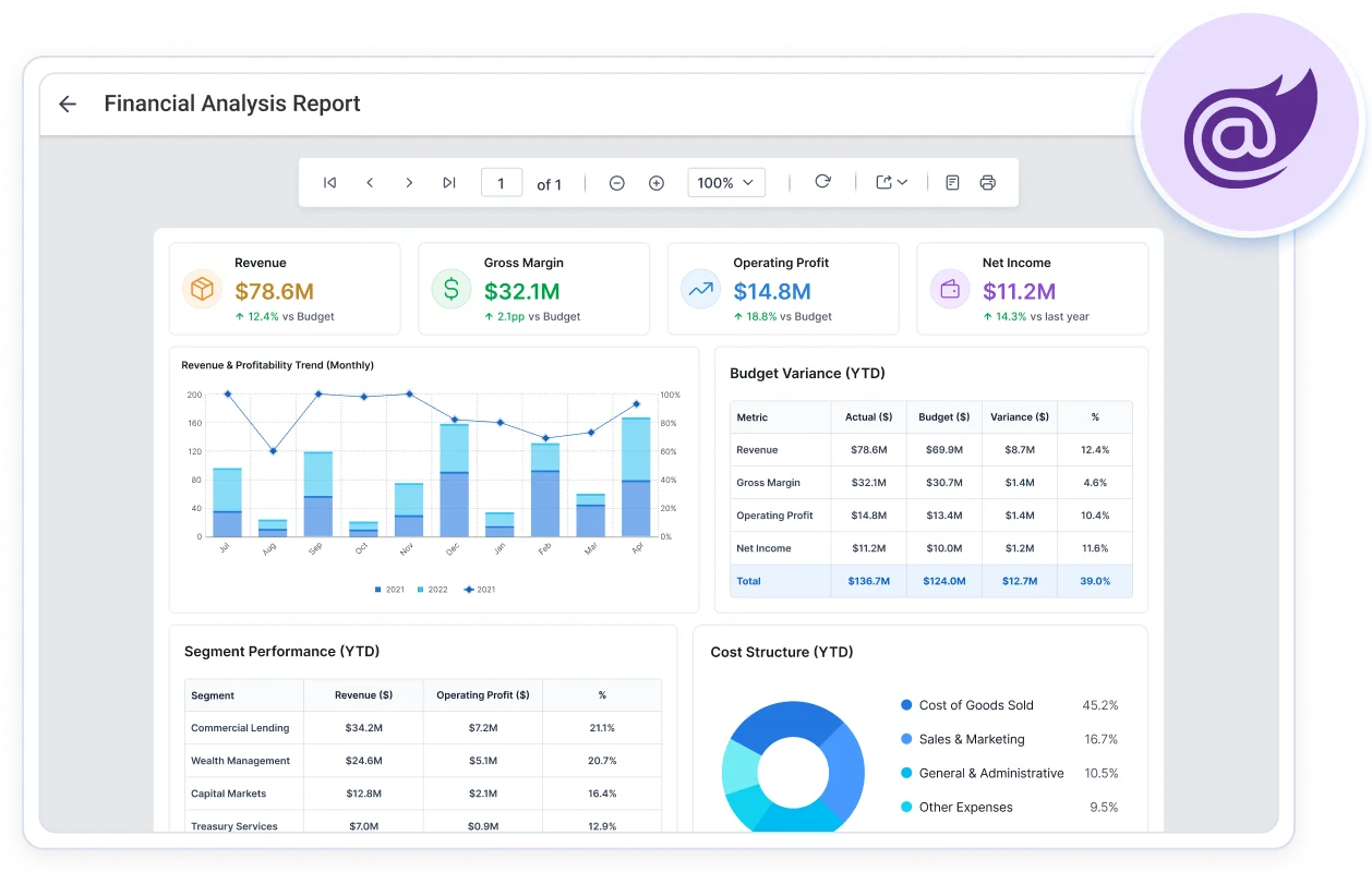 Blazor Report Viewer
