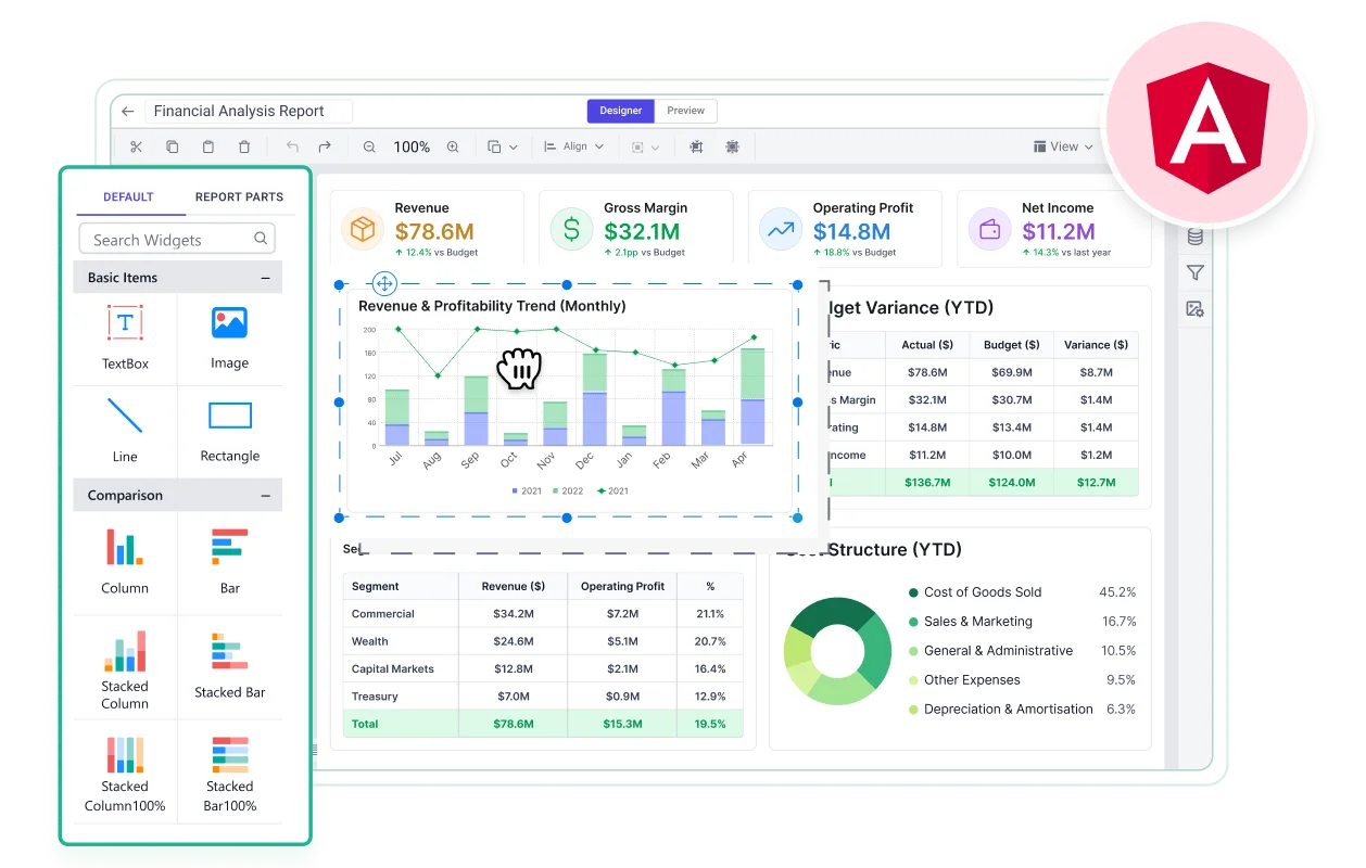 Angular Report Designer