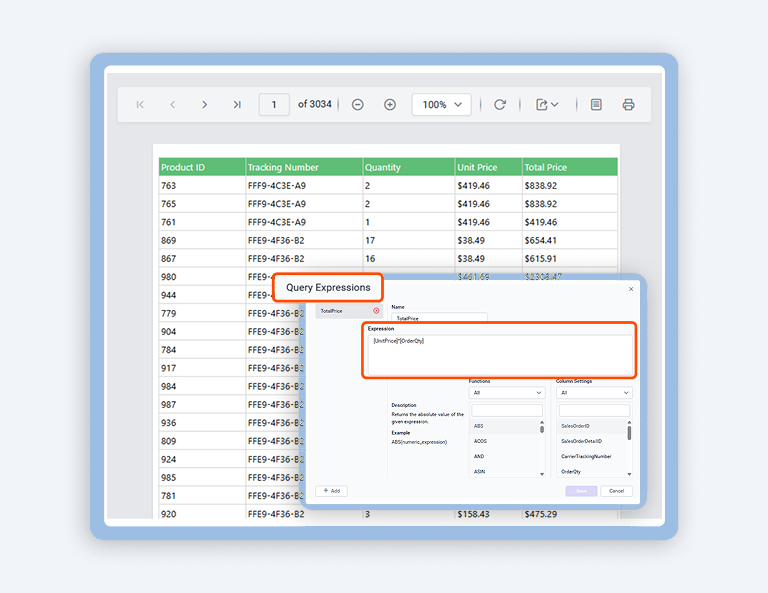 How to Add an Expression Column to the Dataset