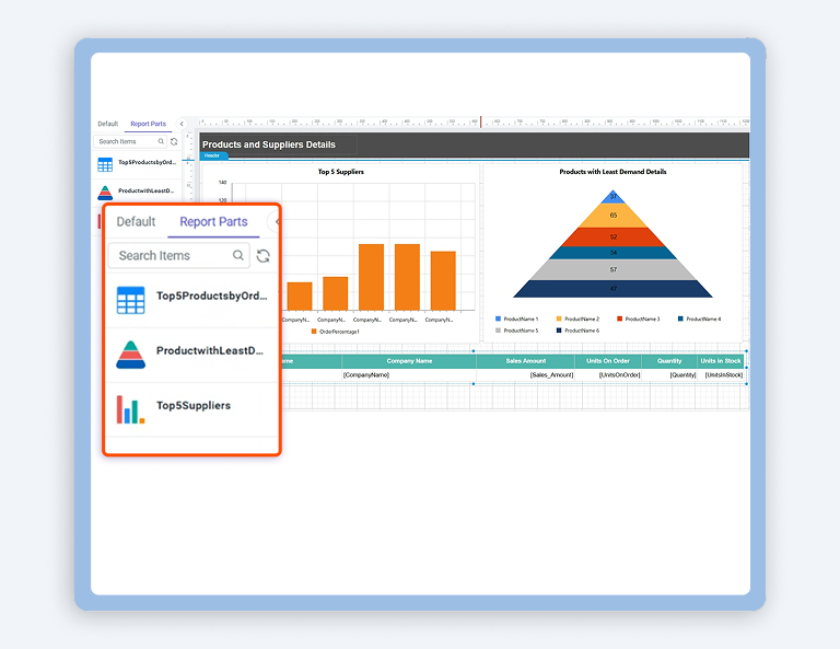 How to Create a Products and Suppliers Report Using Report Parts