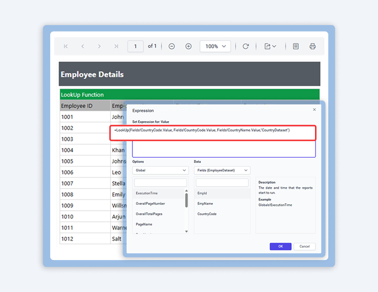 How to Use the Lookup and Lookup Set Functions in a Report