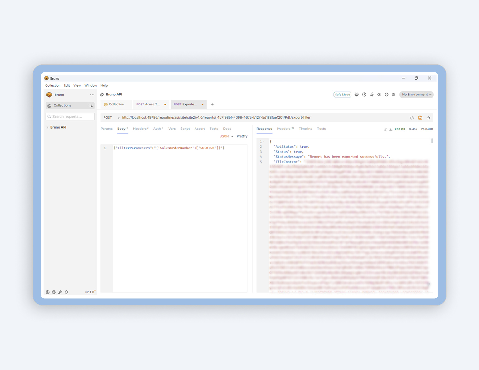 How to Export a Report with a Filter Parameter Using API