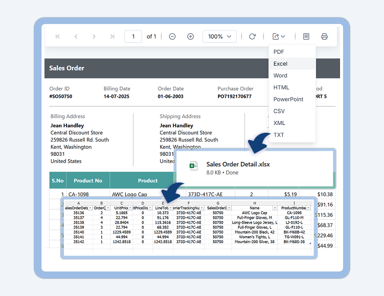 How to Export Raw Data from a Report to Excel