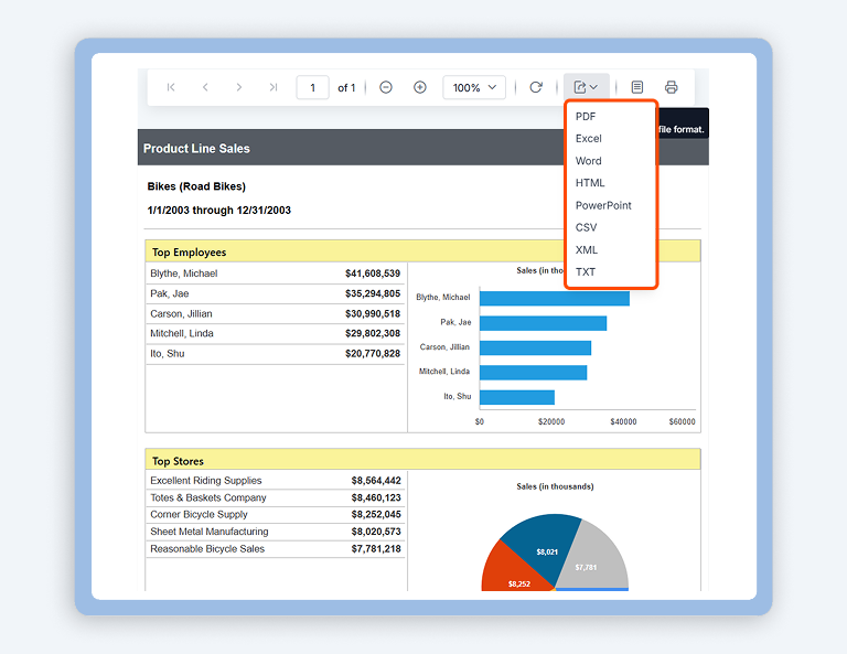 How to Export a Report in Multiple Formats