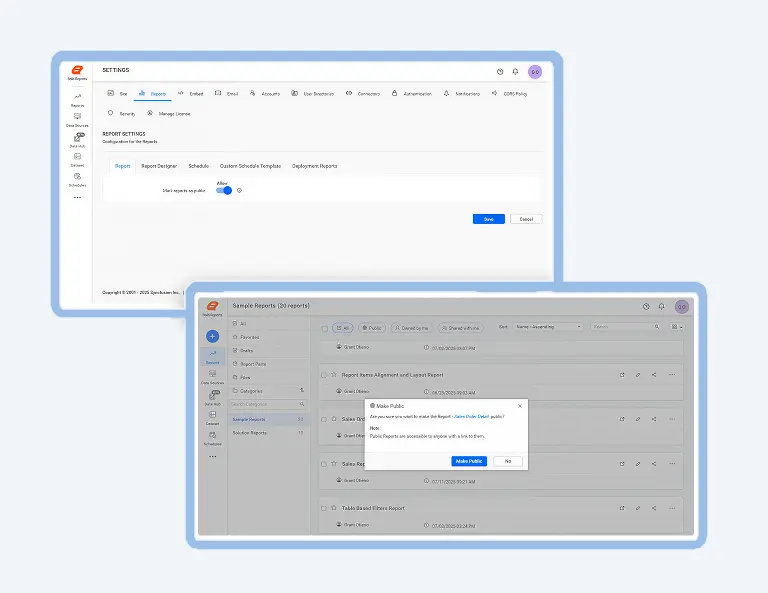 How to Make Reports Public or Private